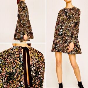 Zara Black with Multicolor Floral Romper, Women’s Size XS